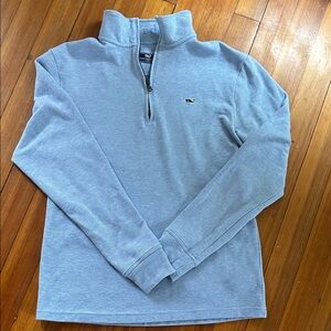 Vineyard Vines Men's Light Blue Quarter-Zip Pullover